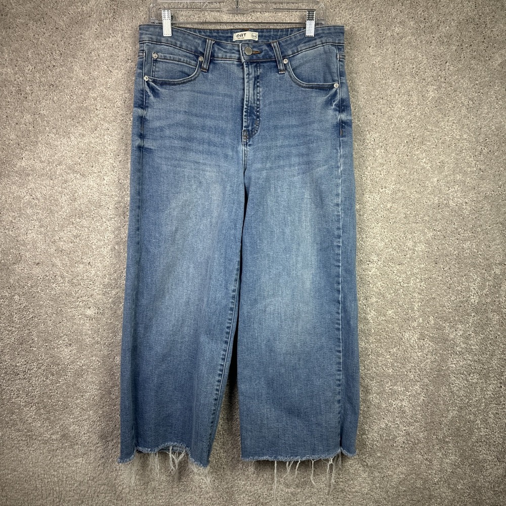 OAT New York Straight Leg Jean Women' Blue Denim High Rise Light Rise Size 10/30